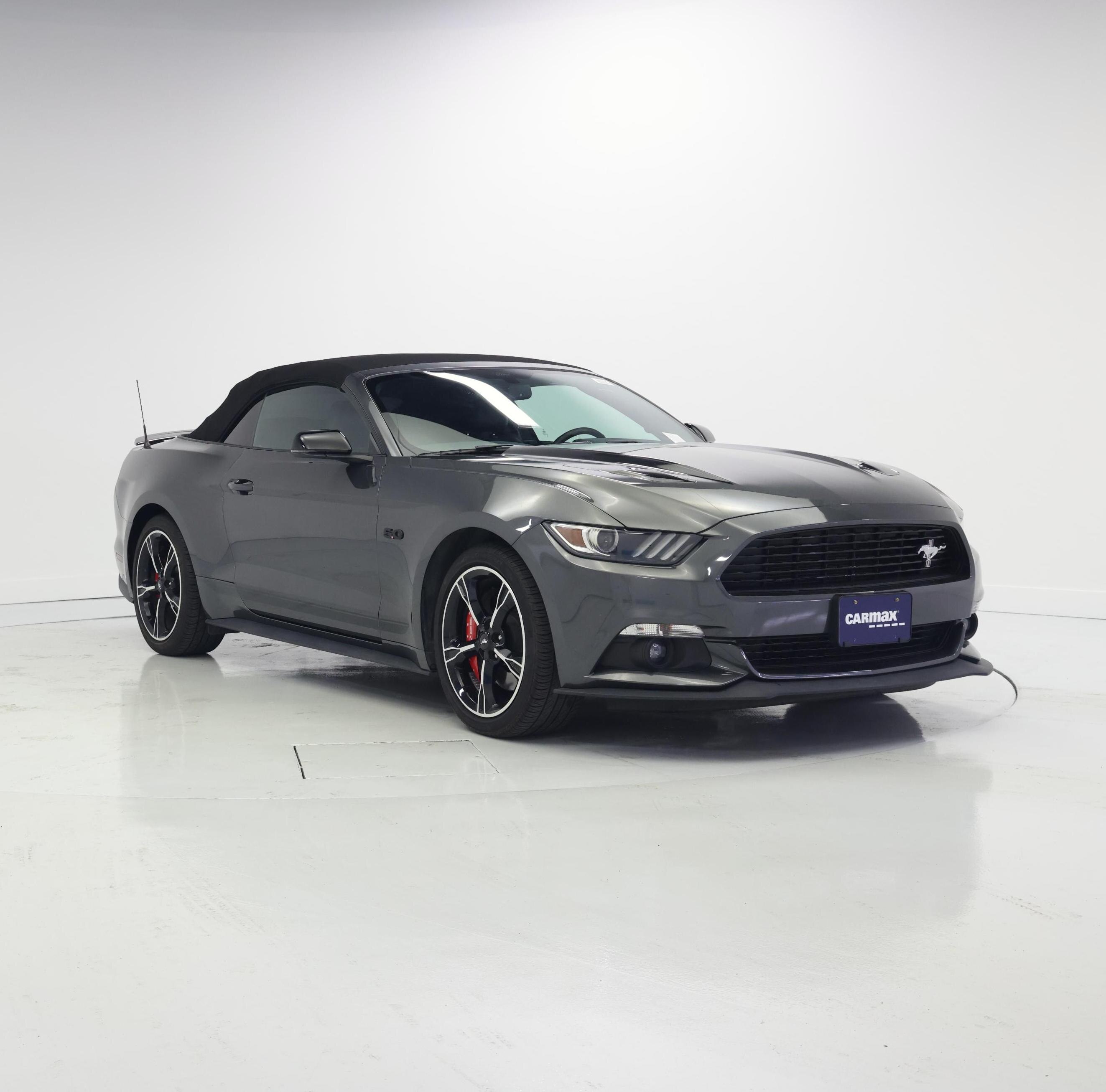Gray 2017 Ford Mustang Convertible Rear-Wheel Drive Manual