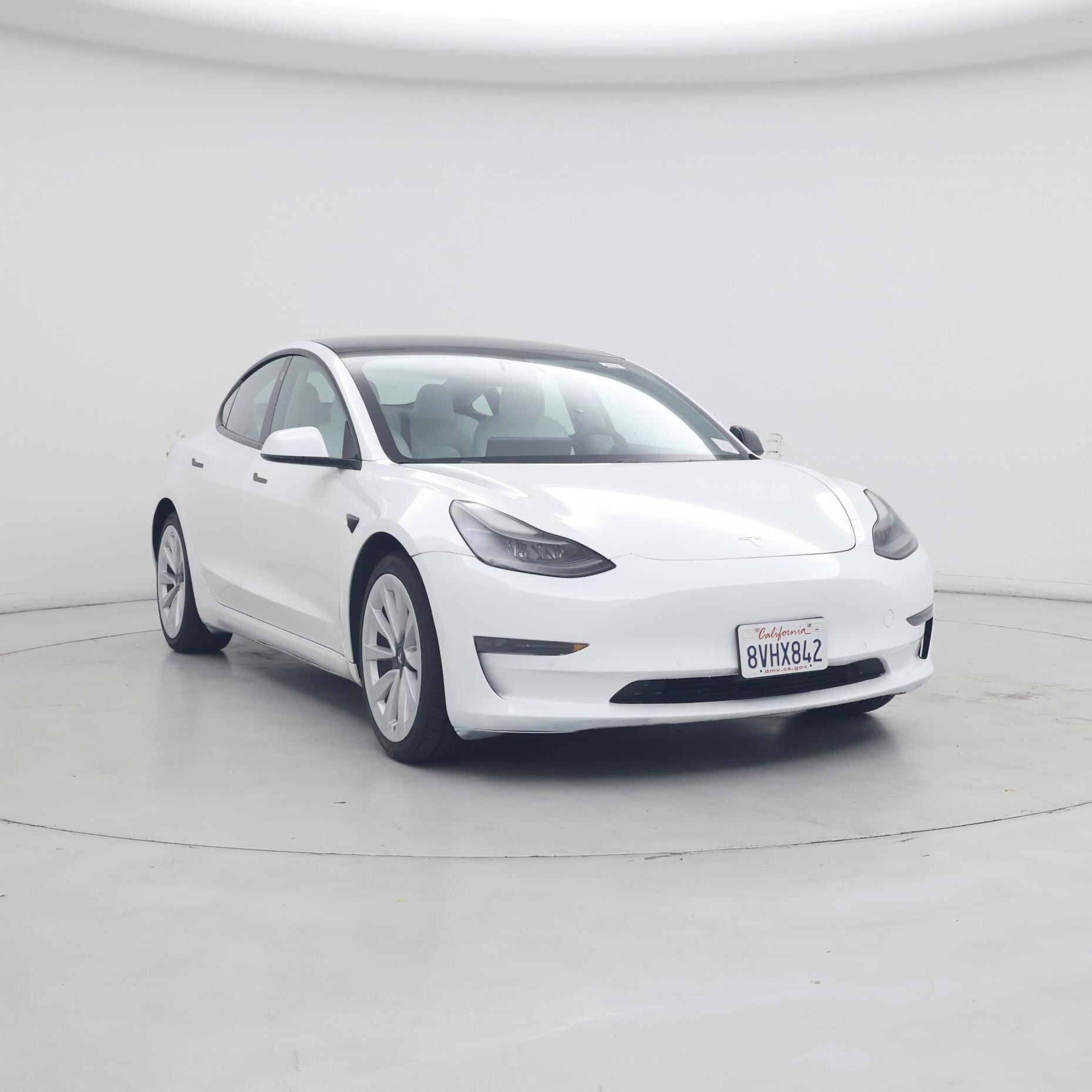White 2021 Tesla Model 3 Sedan Rear-Wheel Drive Automatic