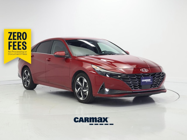 Red 2023 Hyundai Elantra Hybrid Sedan Front-Wheel Drive Automatic