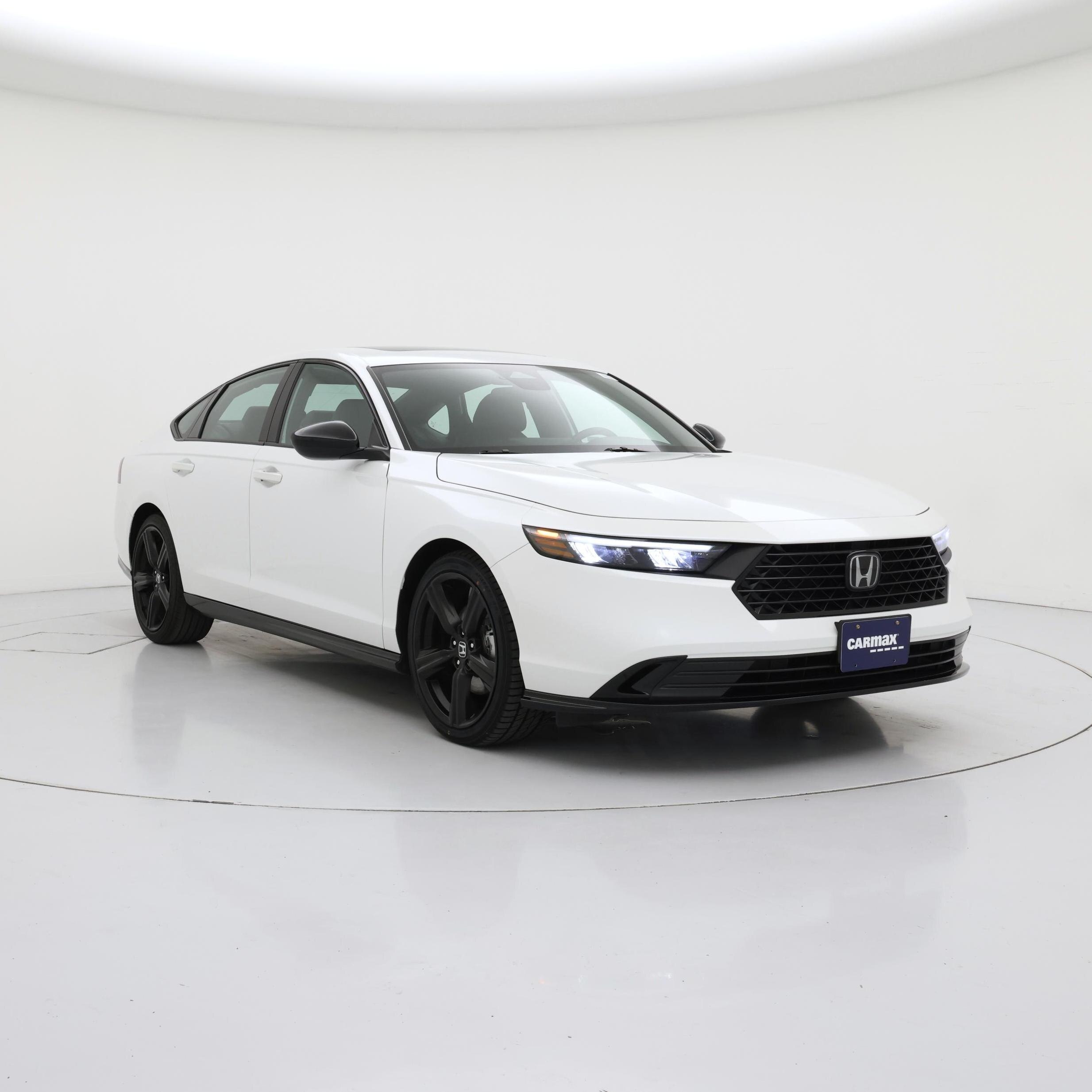 White 2023 Honda Accord Hybrid Sedan Front-Wheel Drive Automatic