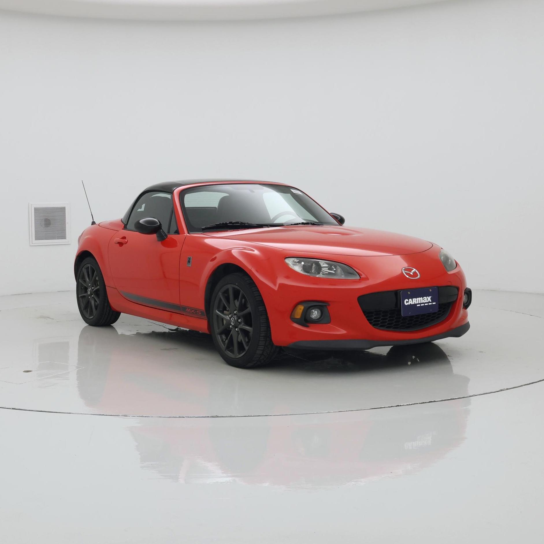 Red 2015 Mazda MX-5 Miata Convertible Rear-Wheel Drive Manual
