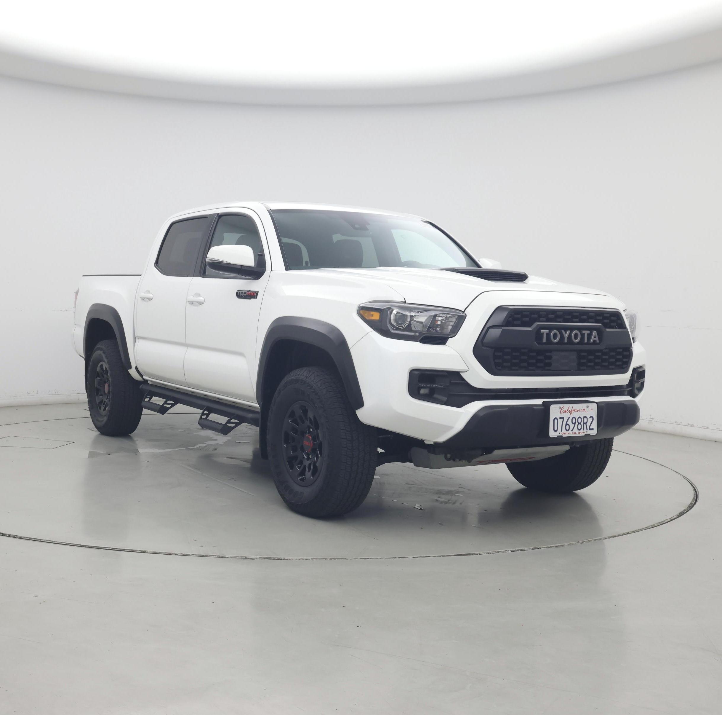 White 2019 Toyota Tacoma Pickup Truck Four-Wheel Drive Automatic