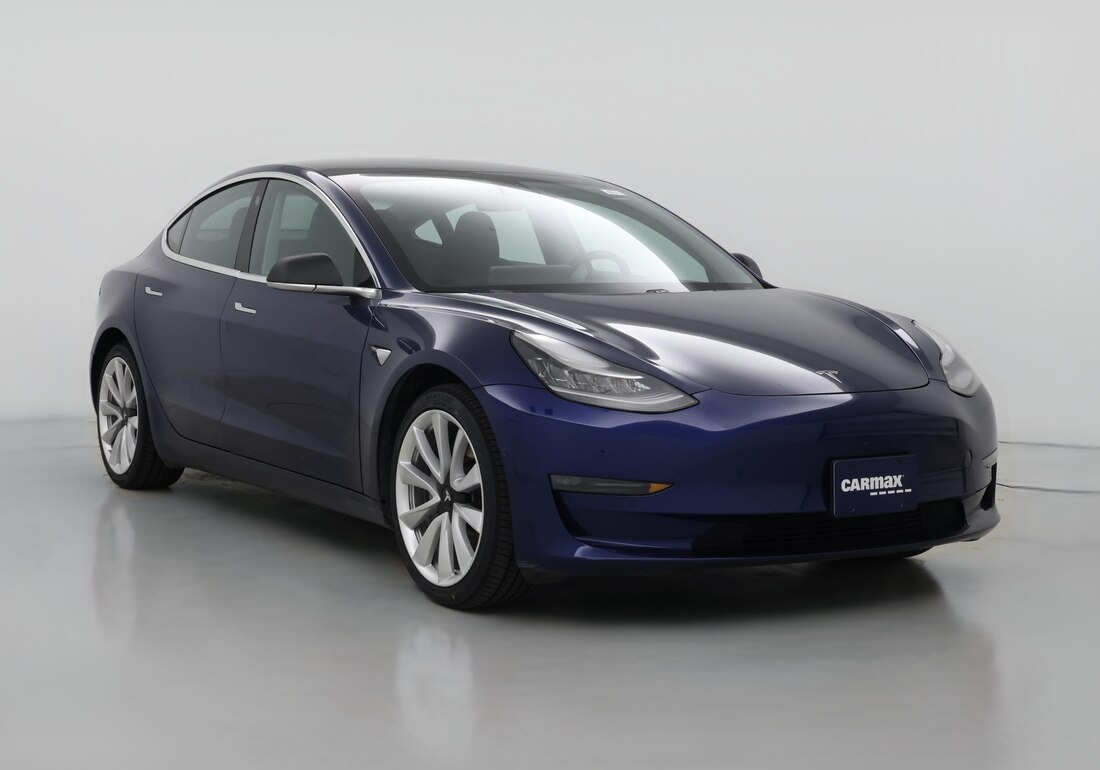 2020 Tesla Model 3 Long Range All-Wheel Drive in Blue — CarMax photo