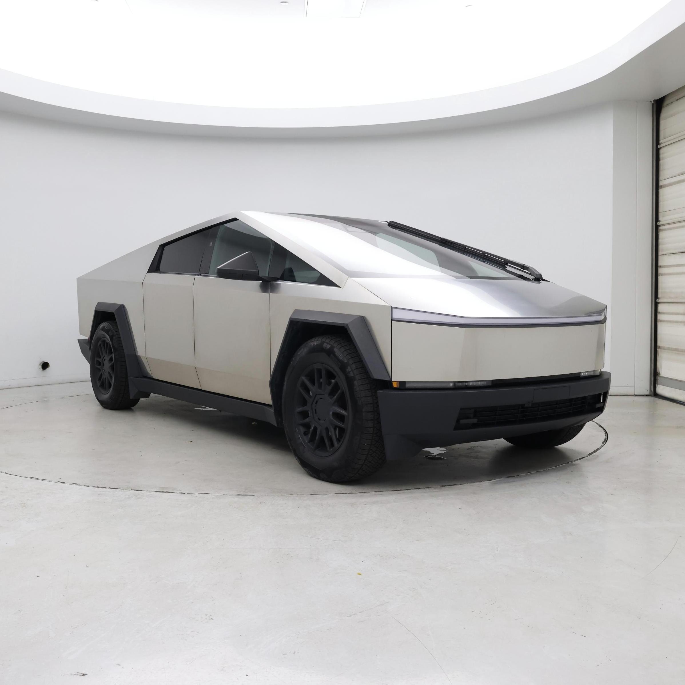 Silver 2025 Tesla Cybertruck Pickup Truck All-Wheel Drive Automatic