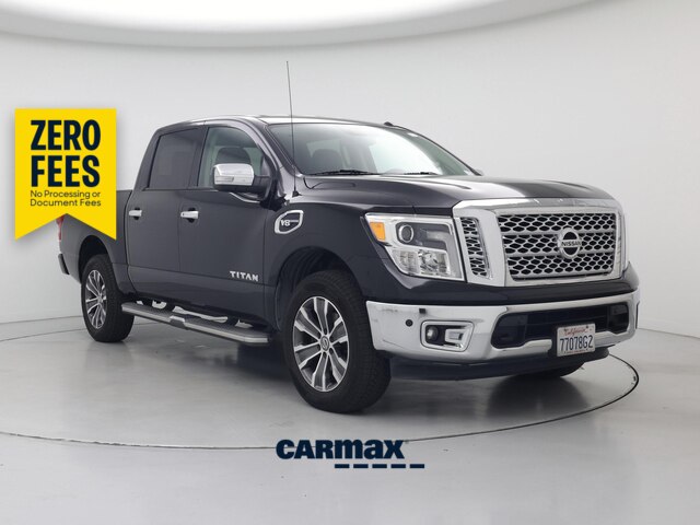 Black 2017 Nissan Titan Pickup Truck Four-Wheel Drive Automatic