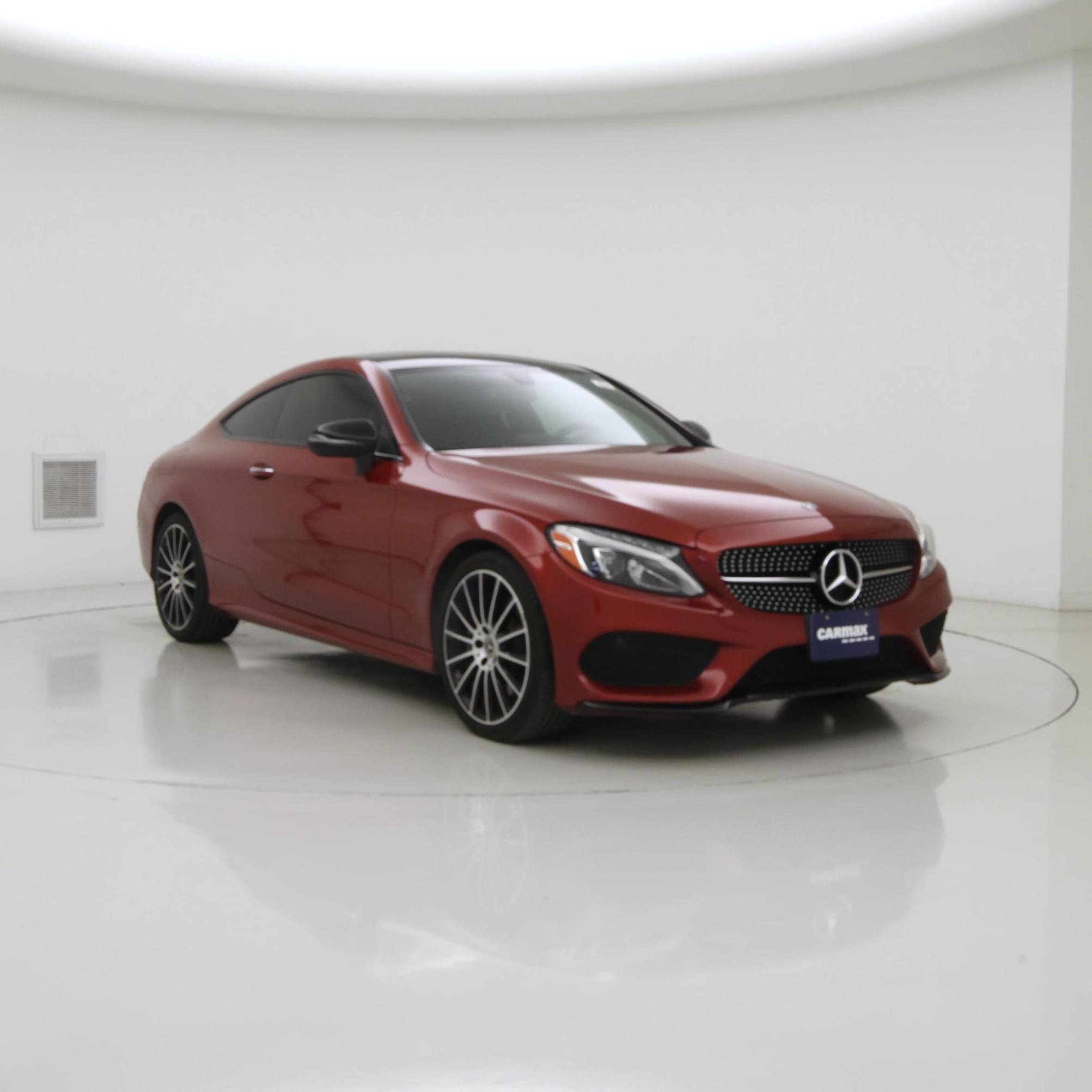 Red 2018 Mercedes-Benz C-Class Coupe Rear-Wheel Drive Automatic