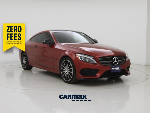 Red 2018 Mercedes-Benz C-Class Coupe Rear-Wheel Drive Automatic