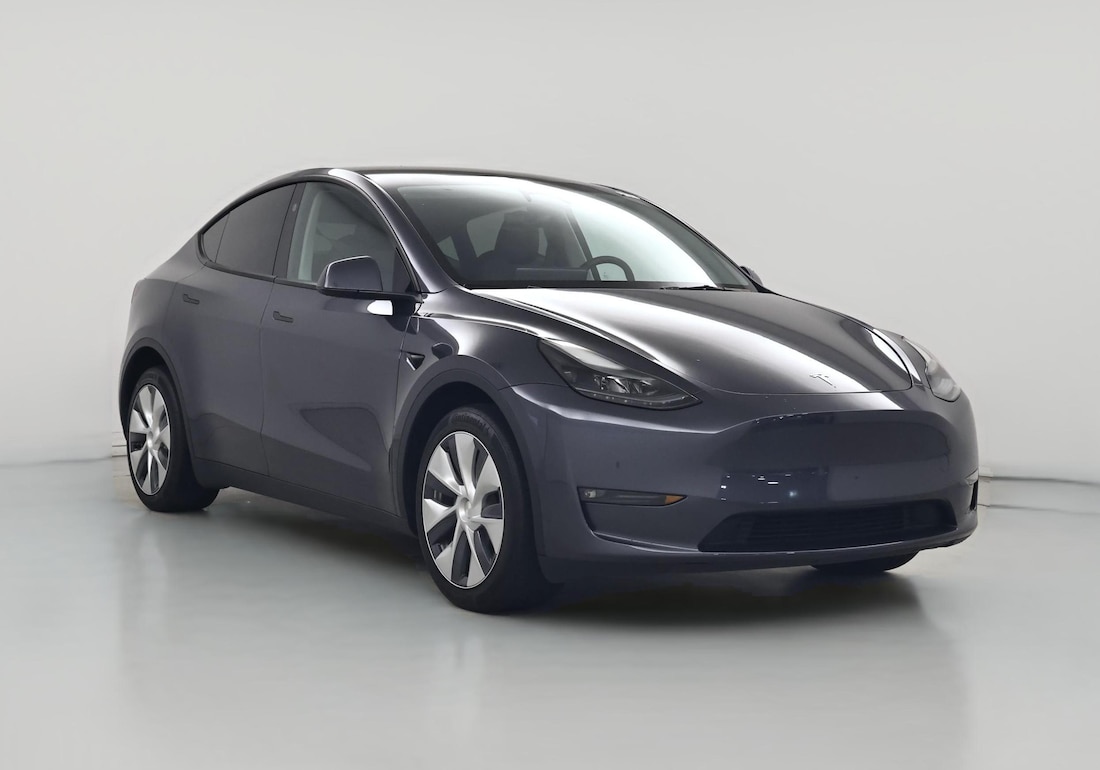 2023 Tesla Model Y Long Range All-Wheel Drive in Gray — CarMax photo