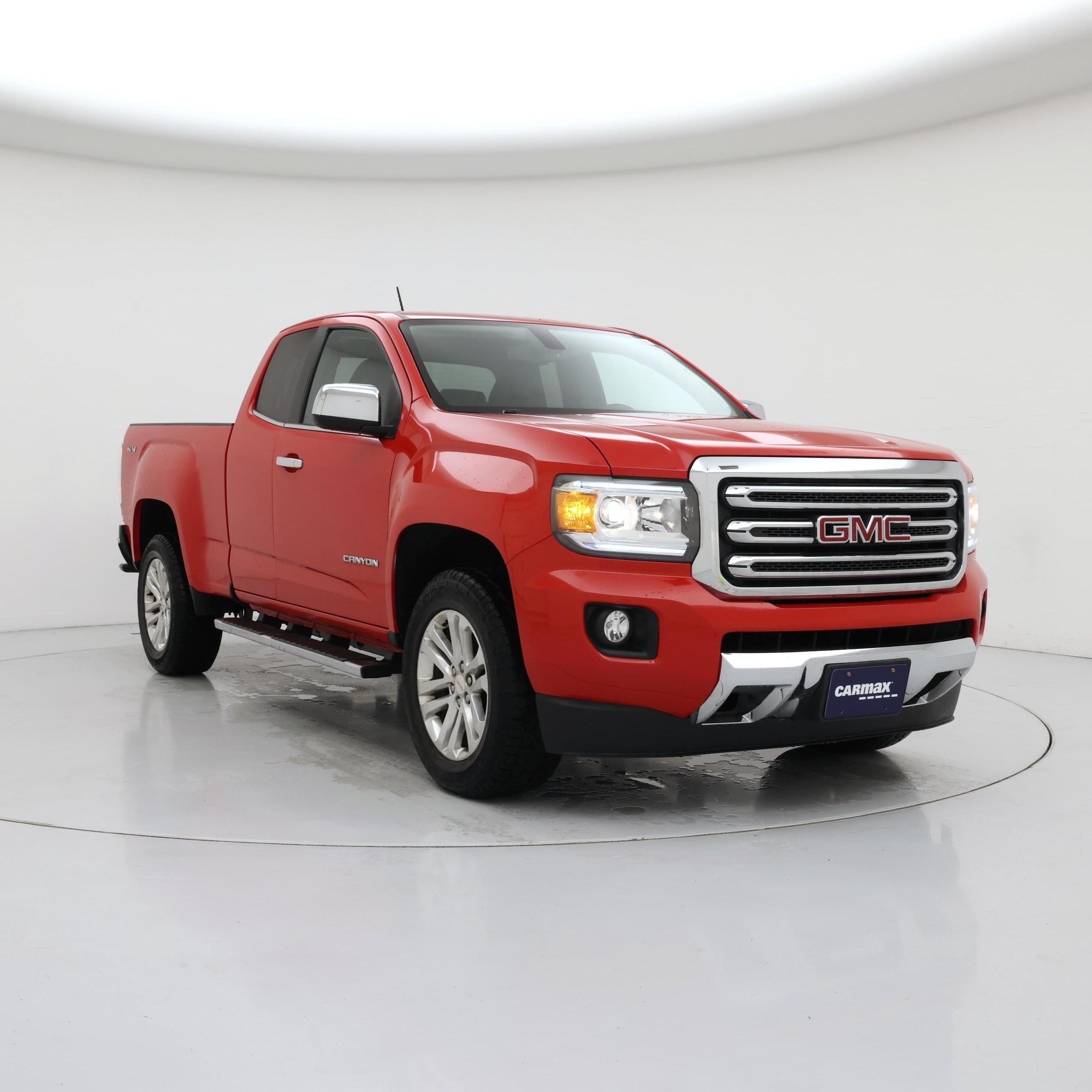 Red 2015 GMC Canyon Pickup Truck Four-Wheel Drive Automatic