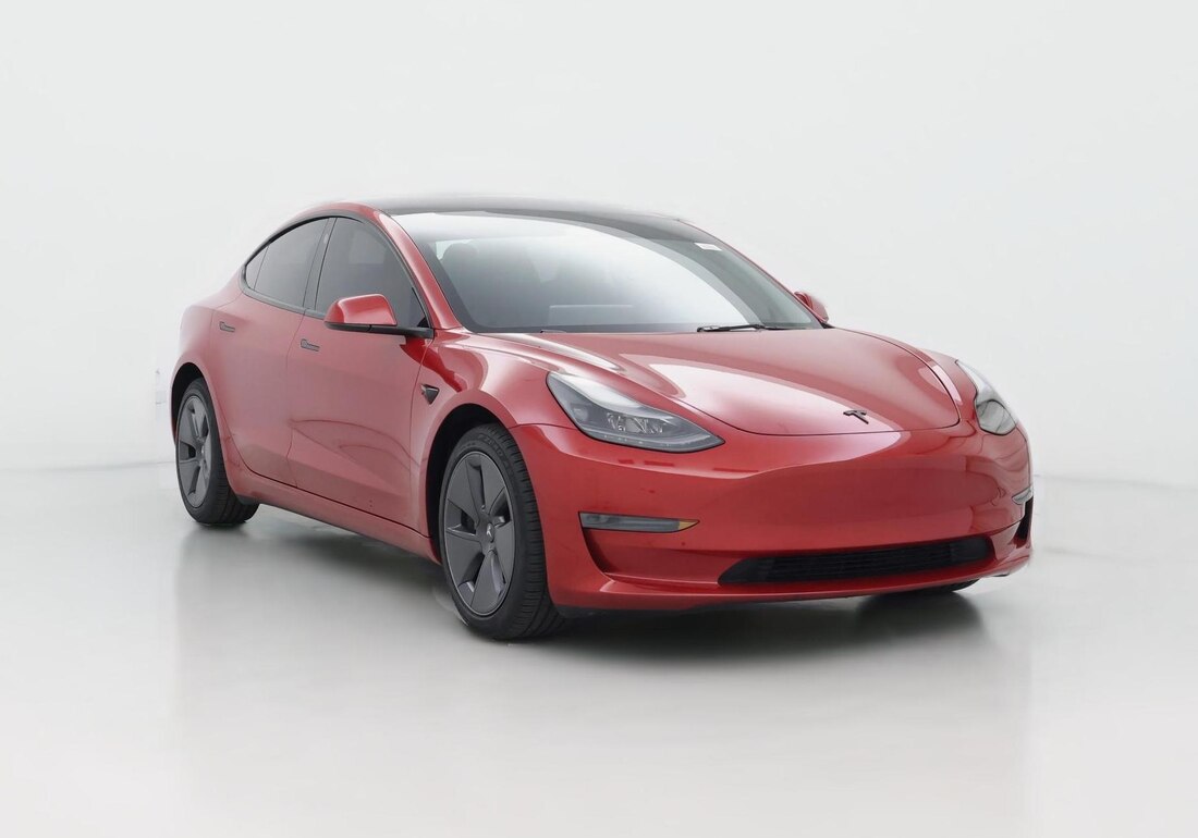 2023 Tesla Model 3 Rear-Wheel Drive in Red — CarMax photo