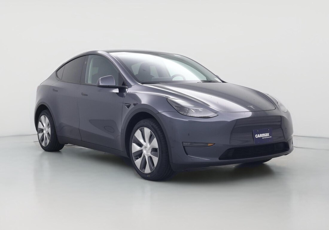 2023 Tesla Model Y Long Range All-Wheel Drive in Gray — CarMax photo