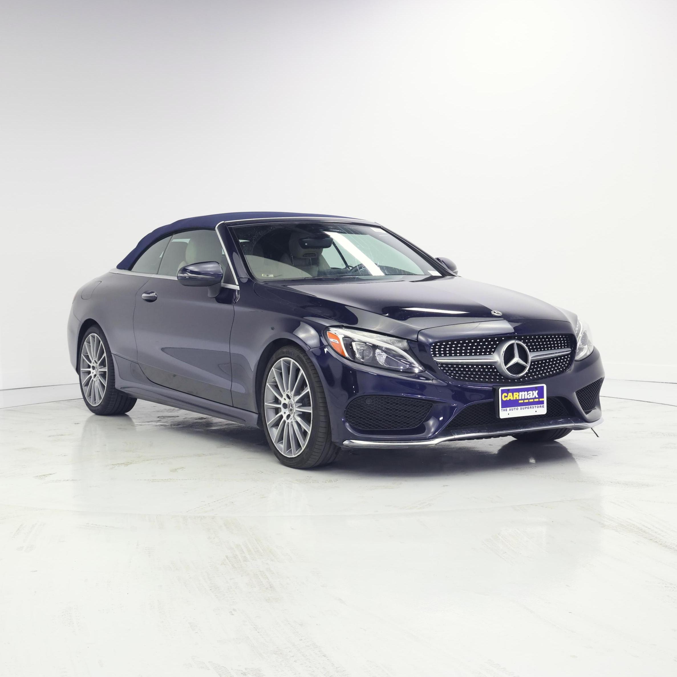 Blue 2018 Mercedes-Benz C-Class Convertible Rear-Wheel Drive Automatic