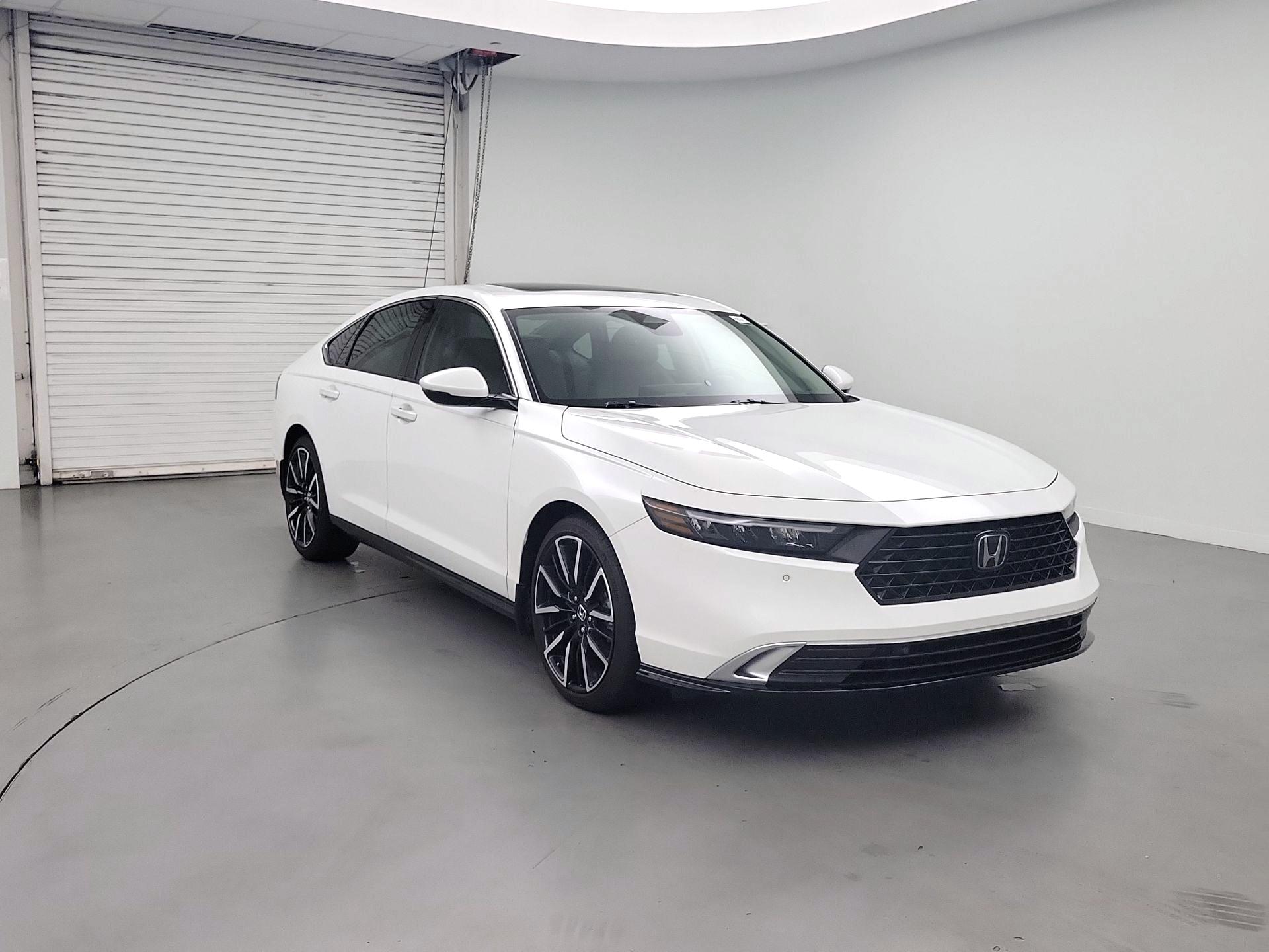 White 2024 Honda Accord Hybrid Sedan Front-Wheel Drive Automatic