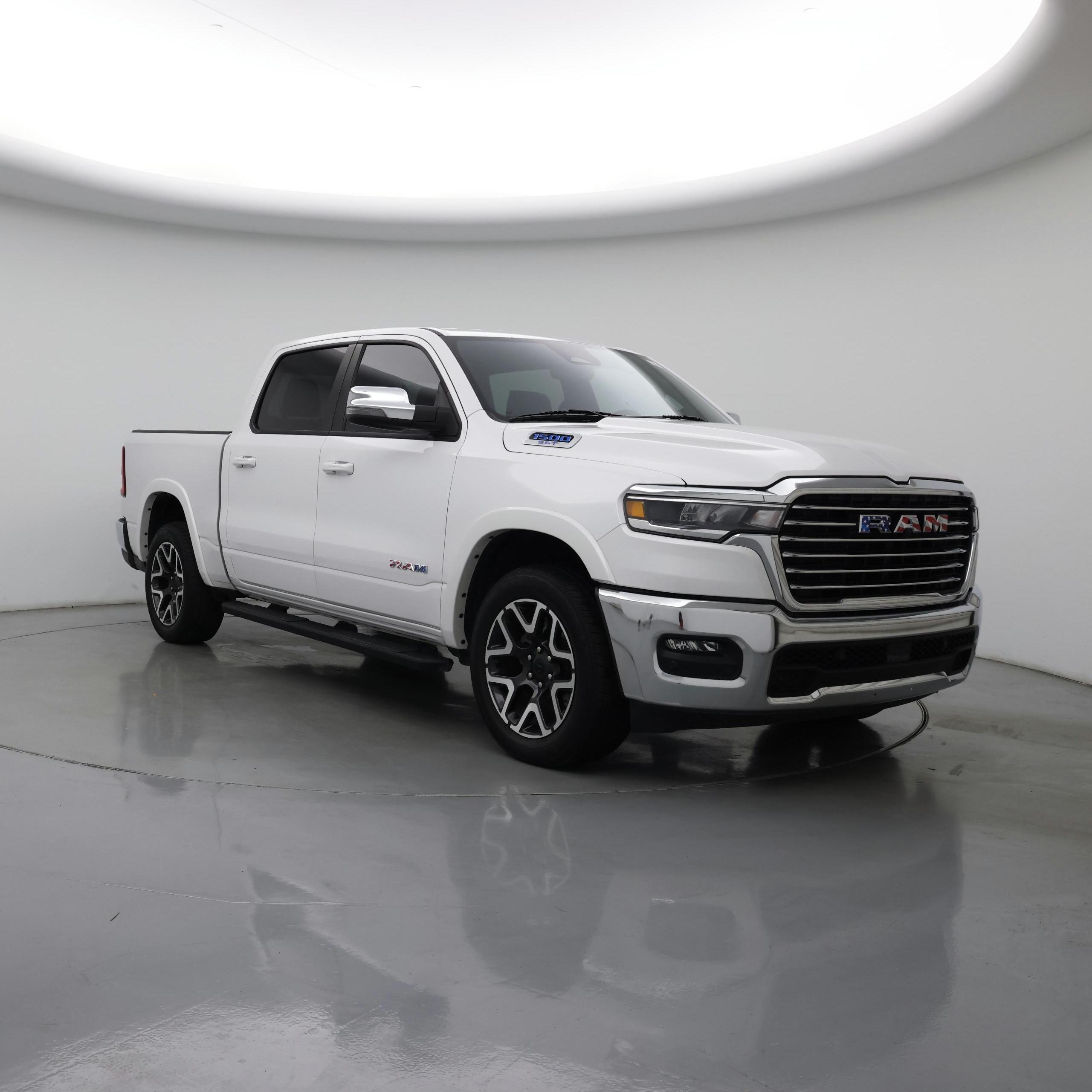 White 2025 RAM 1500 Pickup Truck Four-Wheel Drive Automatic