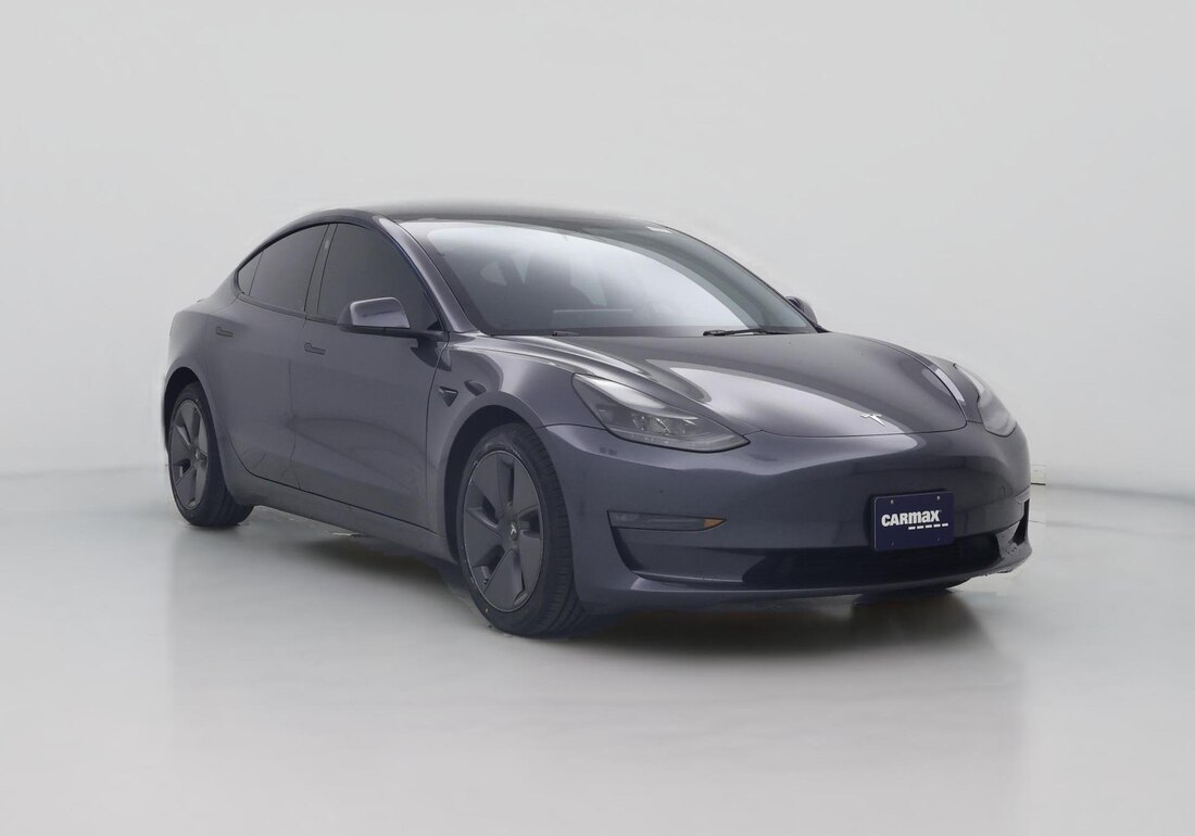 2023 Tesla Model 3 Long Range All-Wheel Drive in Gray — CarMax photo