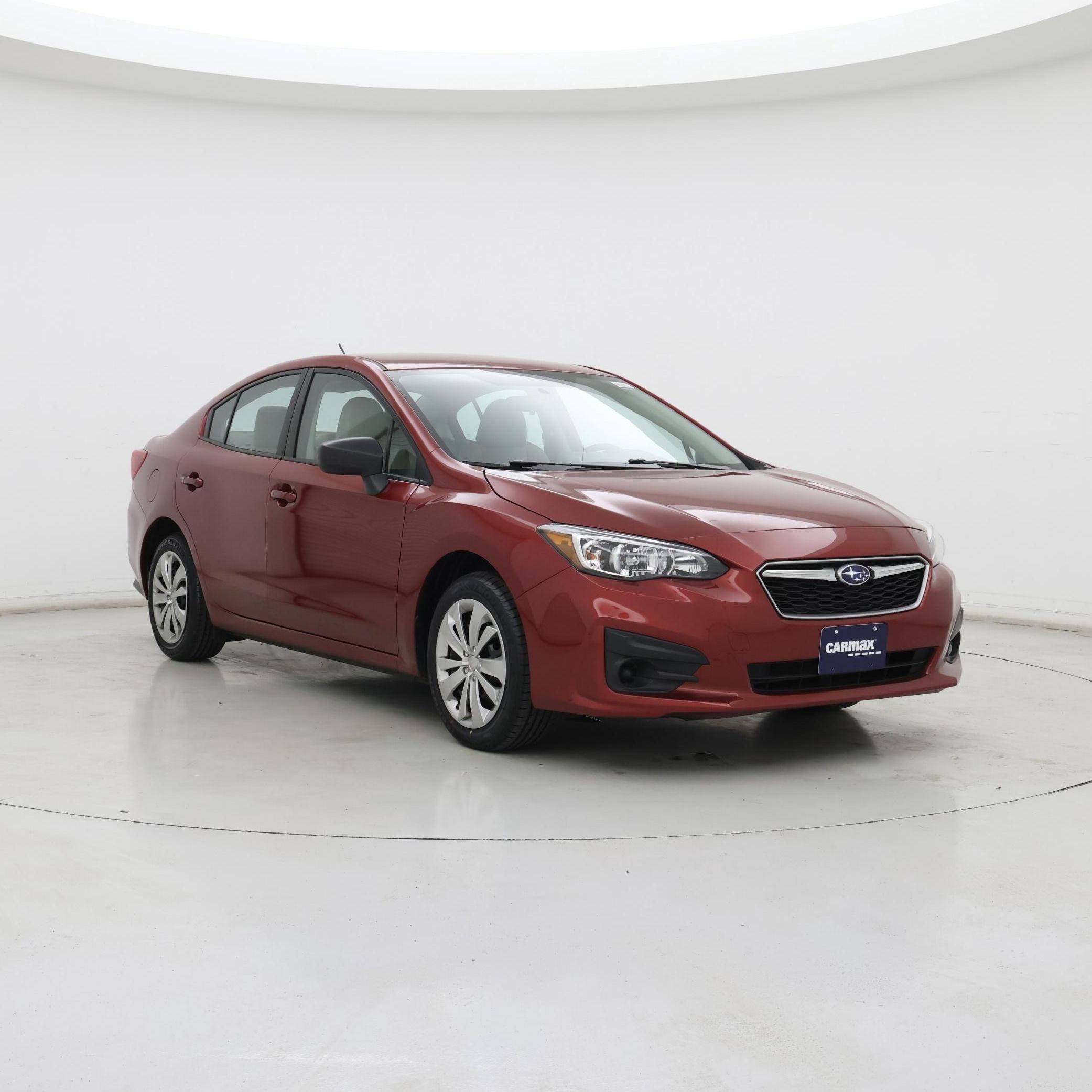 Red 2019 Subaru Impreza Sedan  Manual