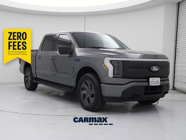 Gray 2024 Ford F-150 Lightning Pickup Truck All-Wheel Drive Automatic