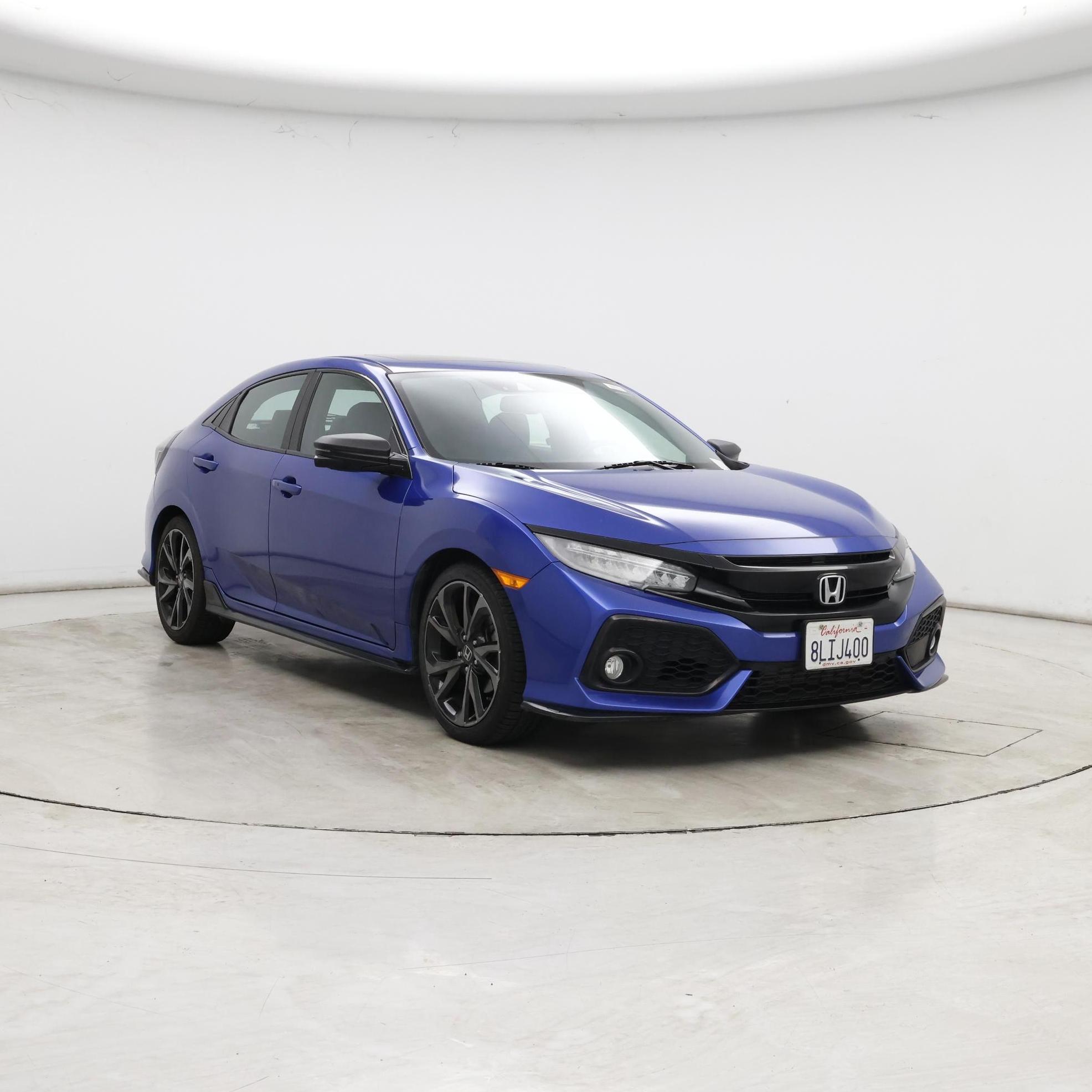 Blue 2019 Honda Civic Hatchback Hatchback Front-Wheel Drive Automatic