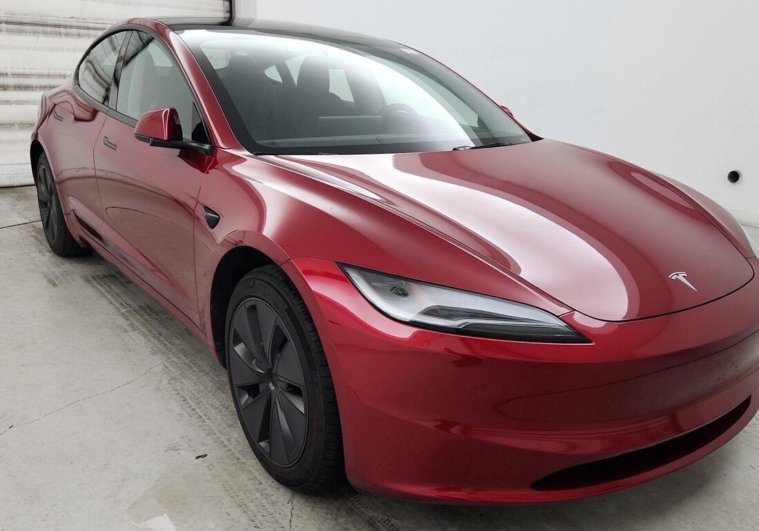 2024 Tesla Model 3 Long Range Rear-Wheel Drive in Red — CarMax photo