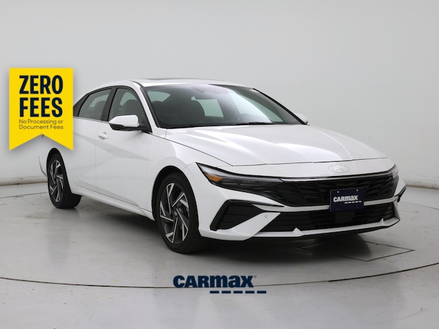 White 2024 Hyundai Elantra Hybrid Sedan Front-Wheel Drive Automatic