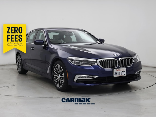 Blue 2018 BMW 5 Series Sedan Rear-Wheel Drive Automatic