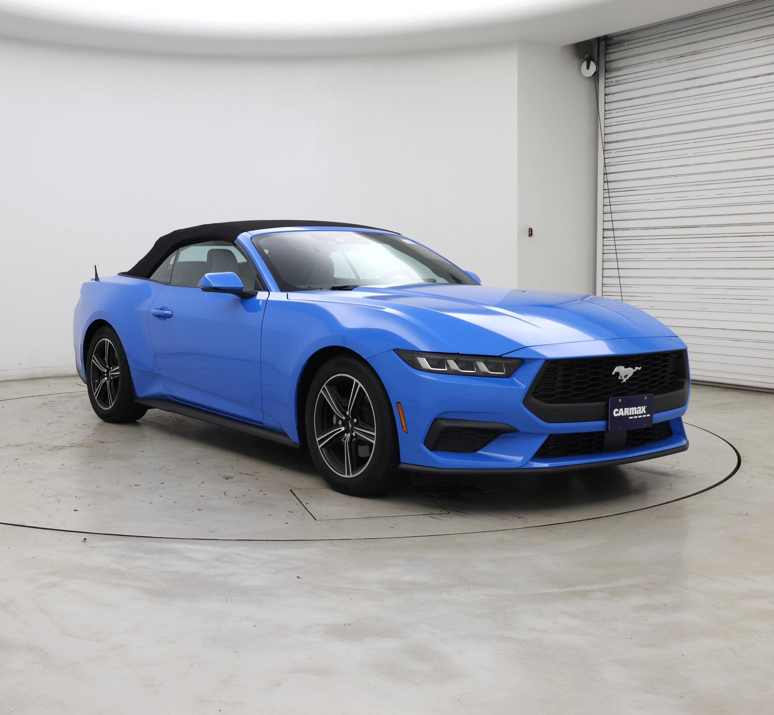Blue 2024 Ford Mustang Convertible Rear-Wheel Drive Automatic