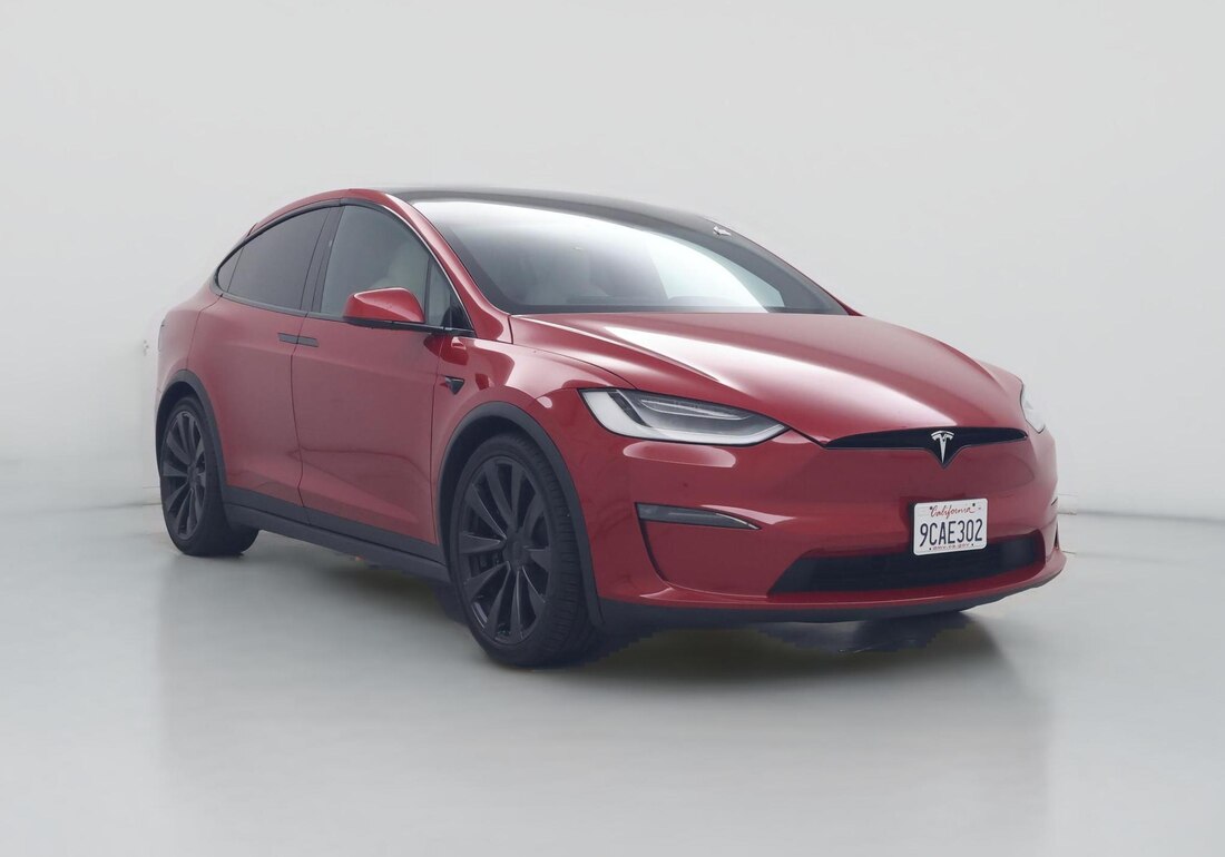 2022 Tesla Model X Plaid in Red — CarMax photo