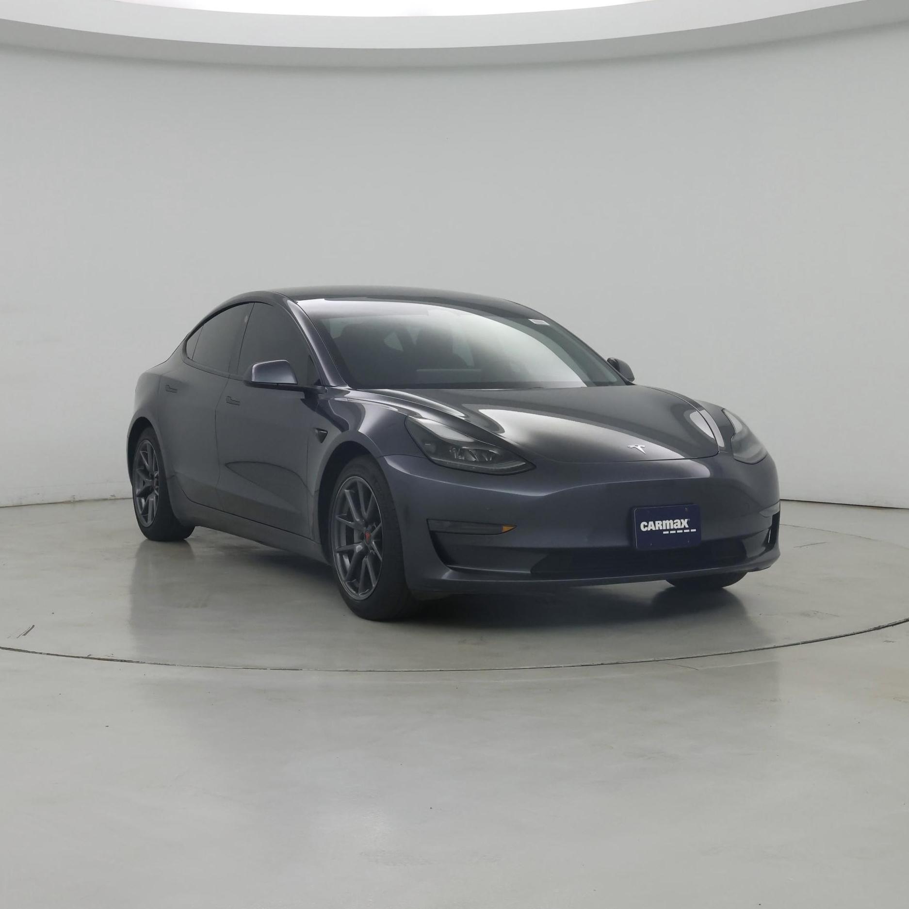 Gray 2021 Tesla Model 3 Sedan Rear-Wheel Drive Automatic