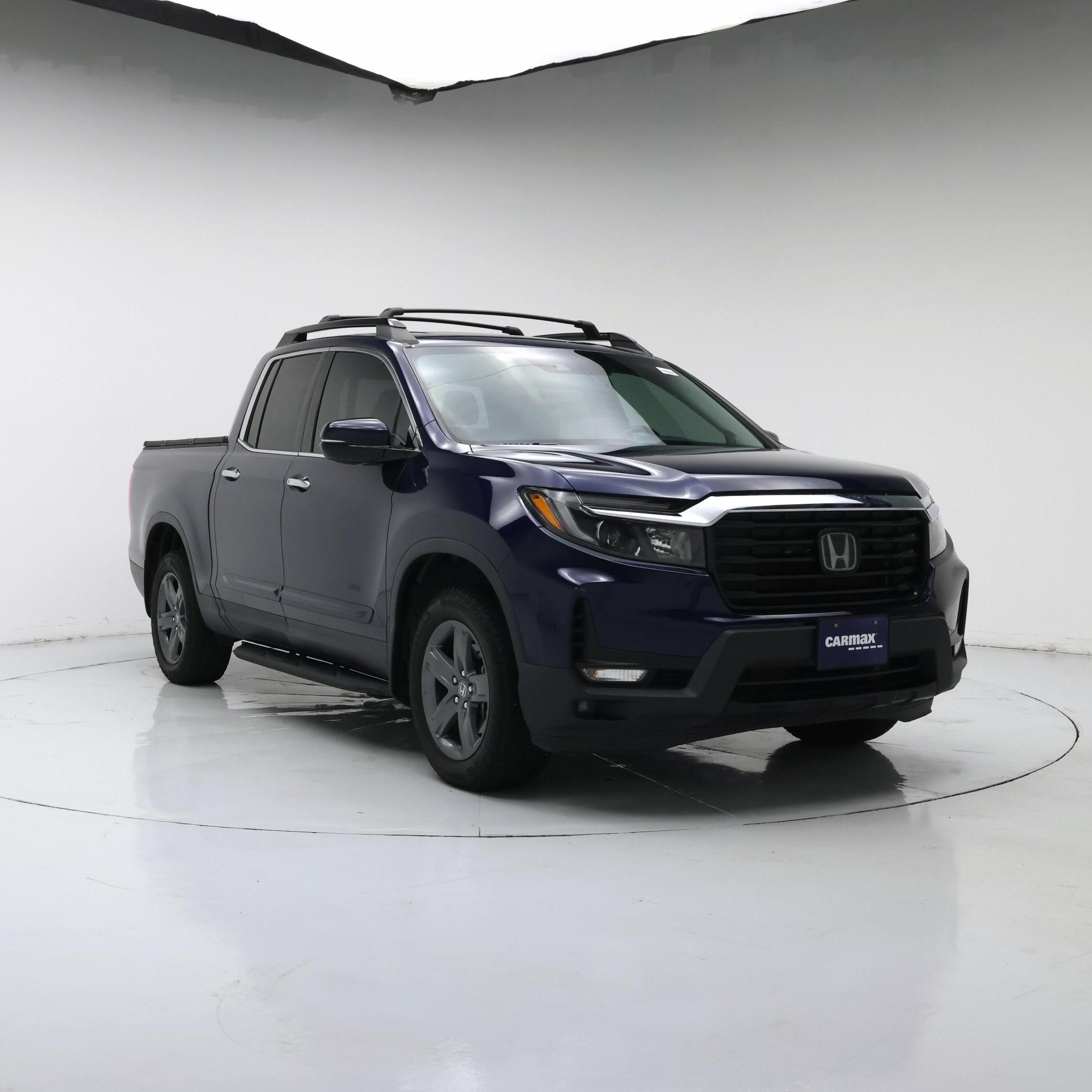 Blue 2022 Honda Ridgeline Pickup Truck All-Wheel Drive Automatic