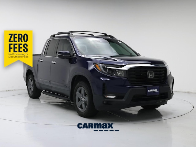 Blue 2022 Honda Ridgeline Pickup Truck All-Wheel Drive Automatic