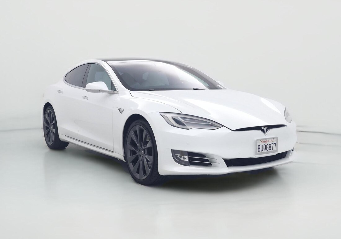 2021 Tesla Model S Long Range Plus in White — CarMax photo