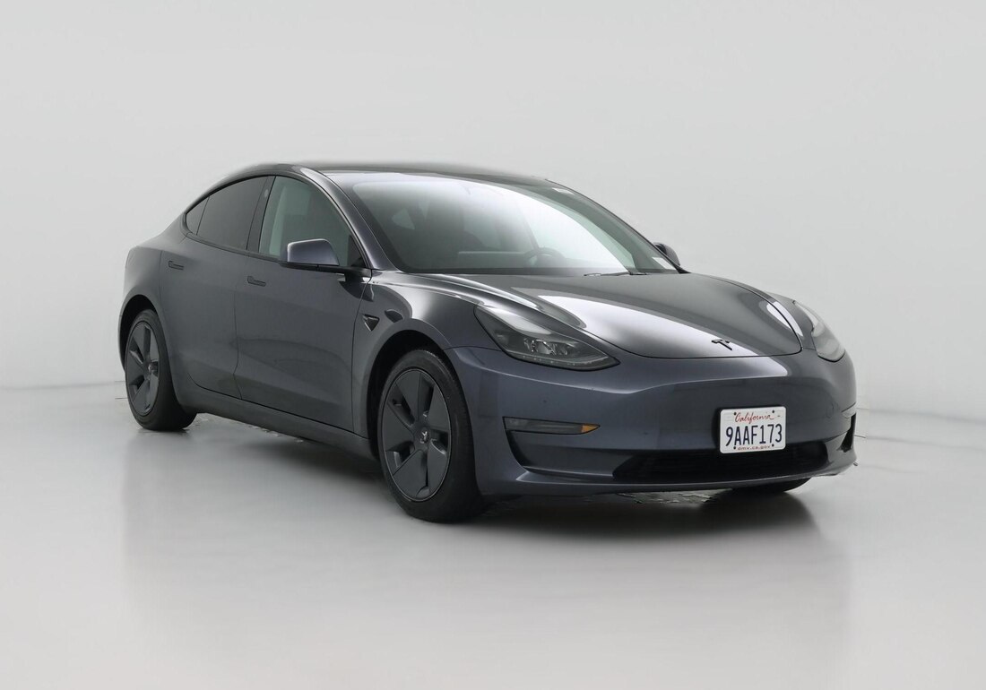 2022 Tesla Model 3 Long Range All-Wheel Drive in Gray — CarMax photo
