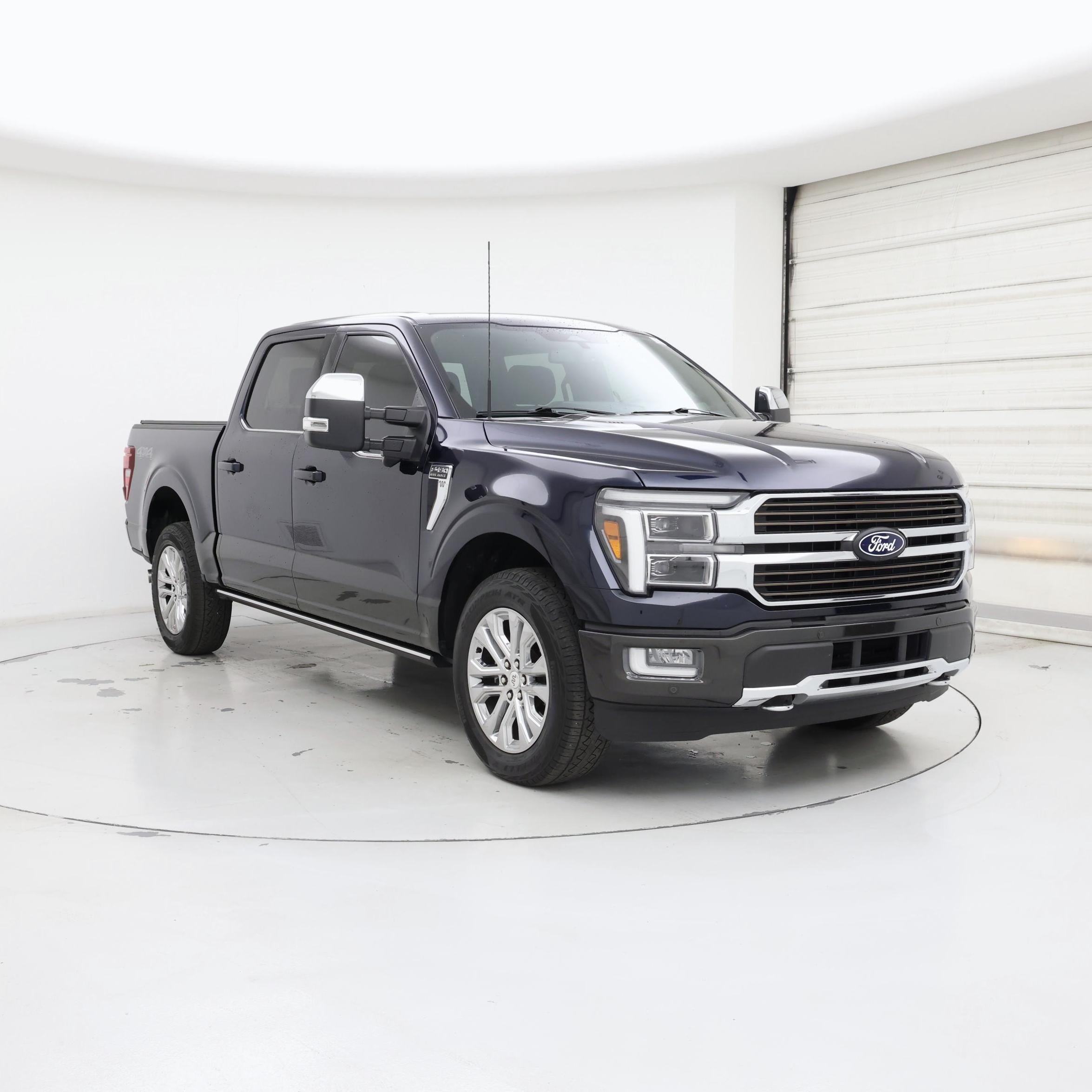 Blue 2024 Ford F-150 Pickup Truck Four-Wheel Drive Automatic