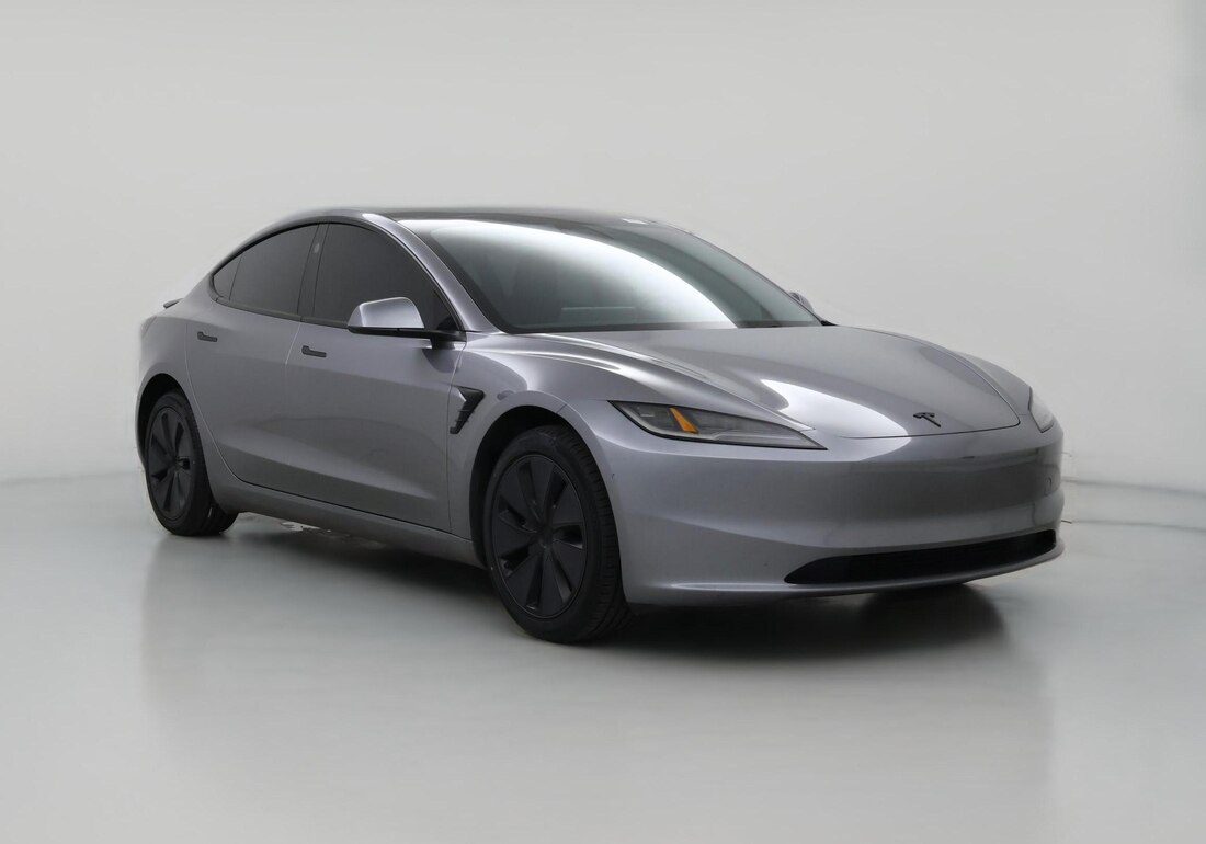 2025 Tesla Model 3 Long Range Rear-Wheel Drive in Gray — CarMax photo