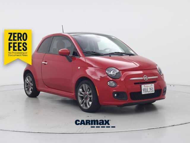 Red 2017 FIAT 500 Hatchback Front-Wheel Drive Automatic