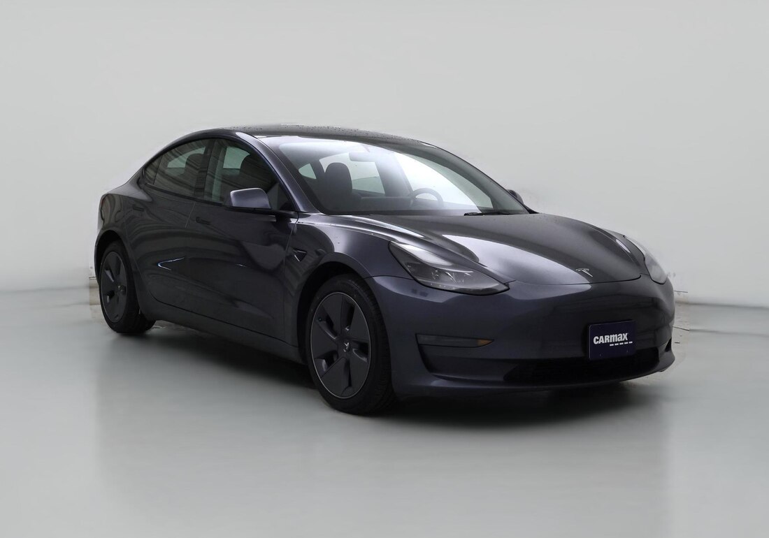 2022 Tesla Model 3 Long Range All-Wheel Drive in Gray — CarMax photo