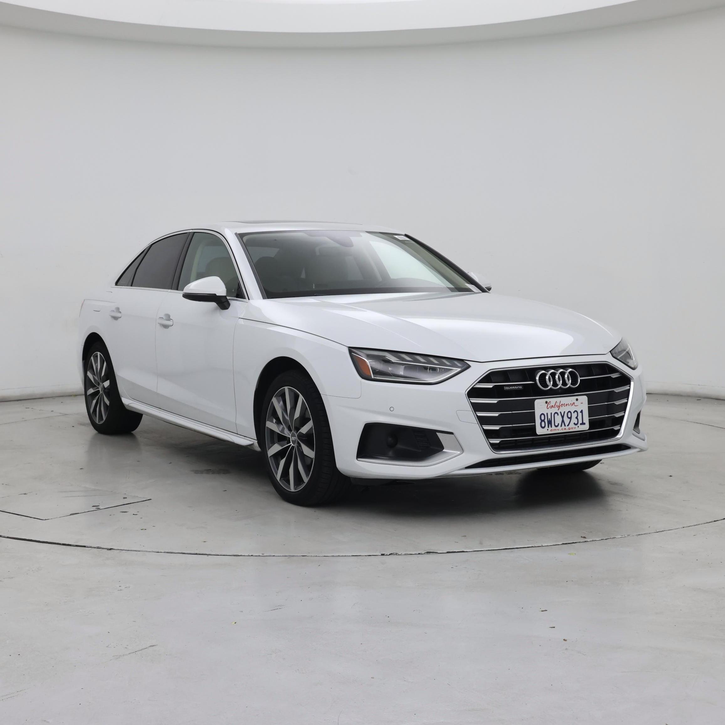 White 2021 Audi A4 Sedan All-Wheel Drive Automatic