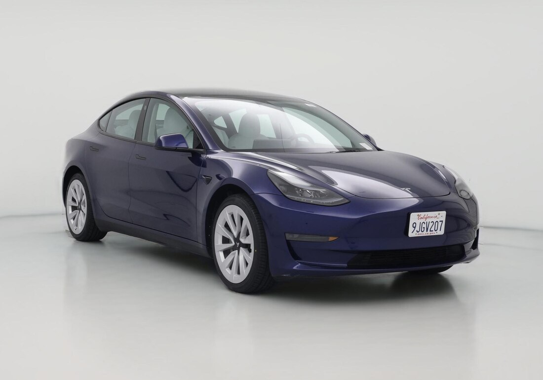 2023 Tesla Model 3 Rear-Wheel Drive in Blue — CarMax photo