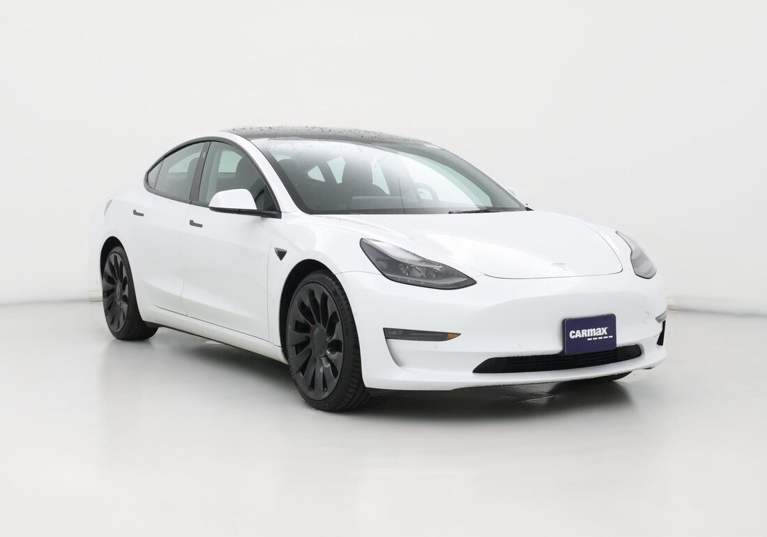 2021 Tesla Model 3 Performance in White — CarMax photo