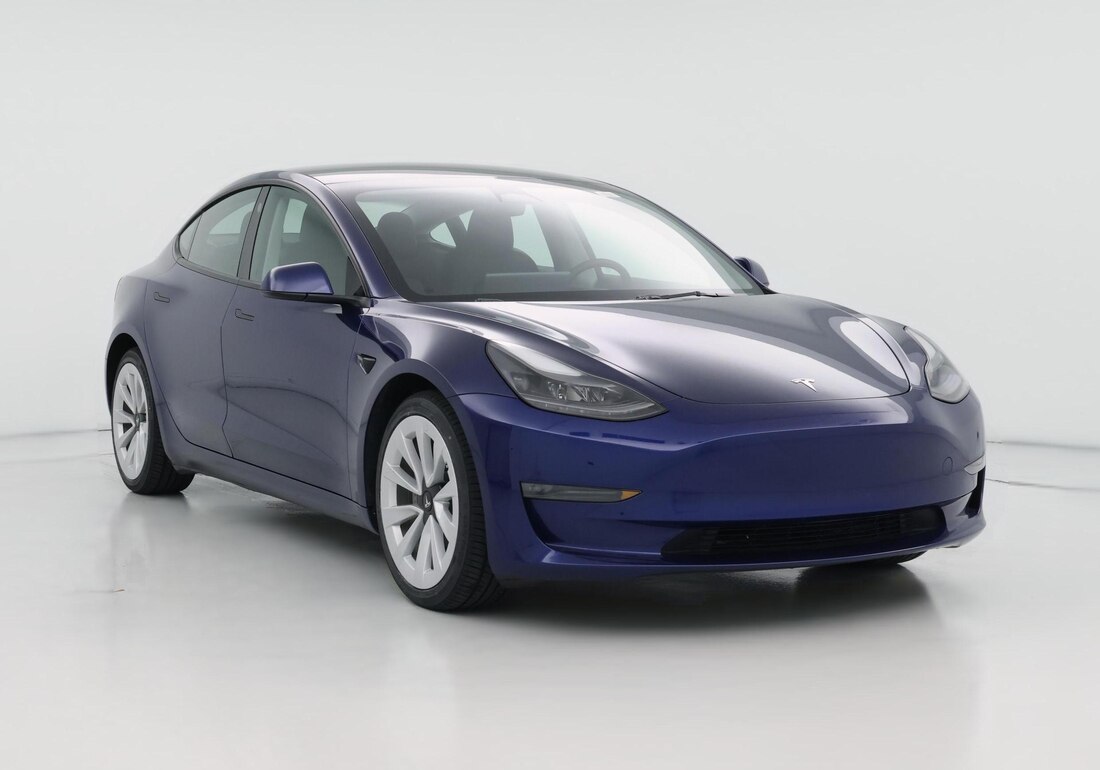 2023 Tesla Model 3 Long Range All-Wheel Drive in Blue — CarMax photo