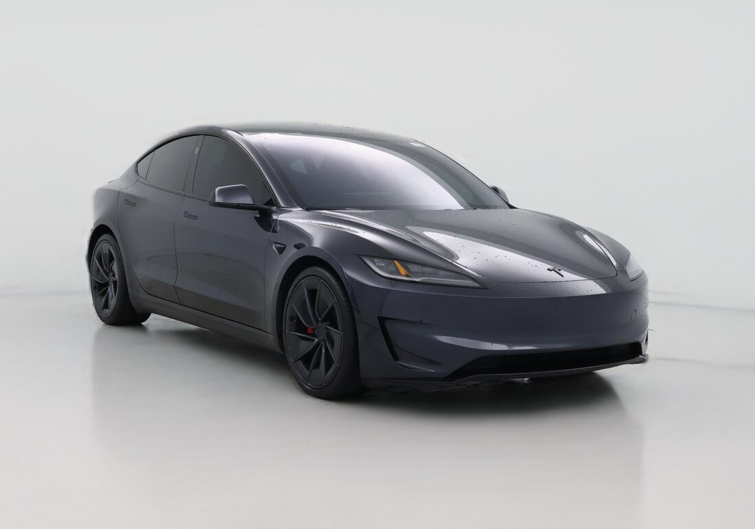 2025 Tesla Model 3 Performance All-Wheel Drive in Gray — CarMax photo