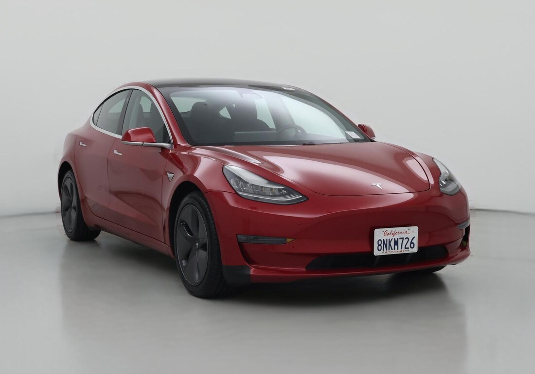 2020 Tesla Model 3 Long Range All-Wheel Drive in Red — CarMax photo