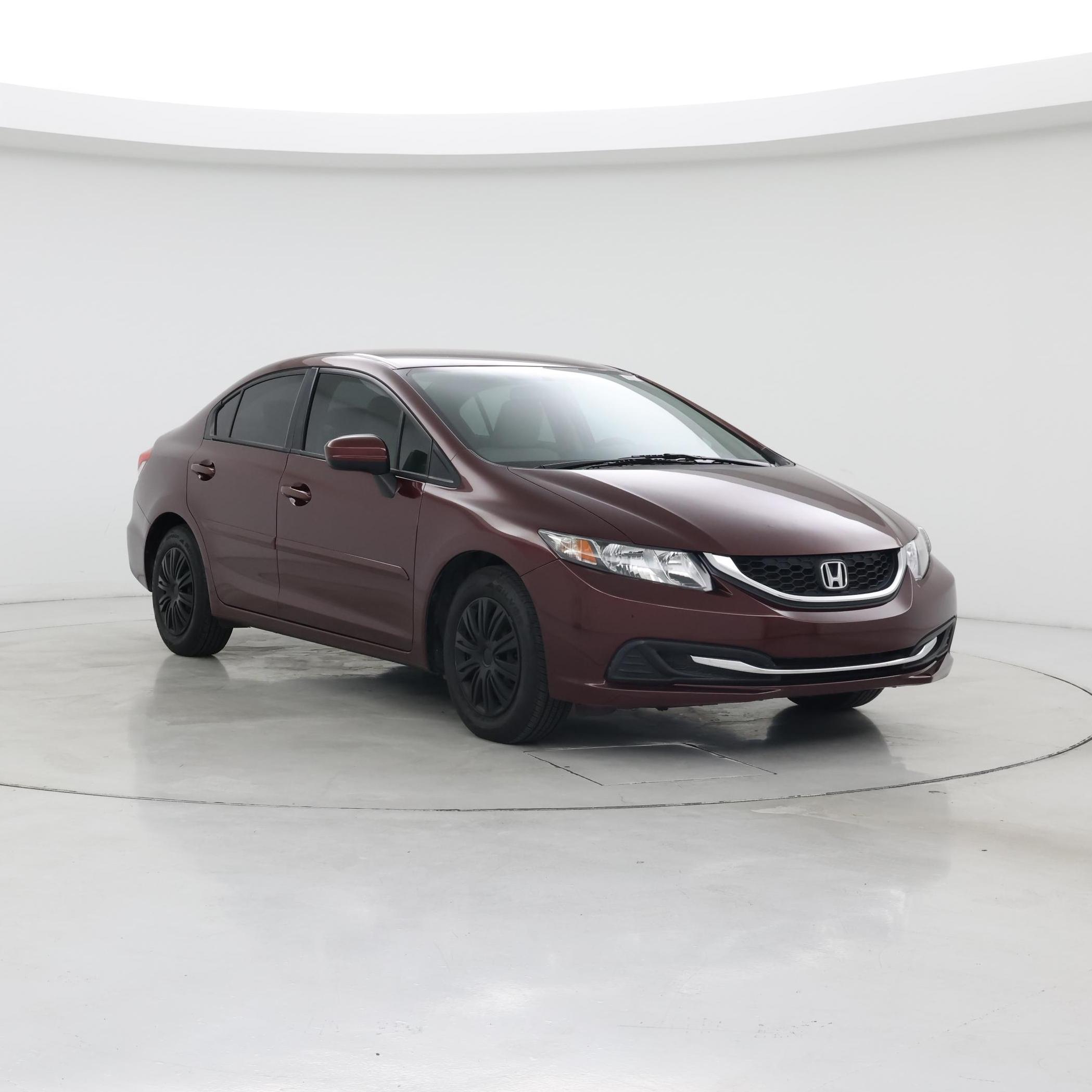 Red (Burgundy) 2015 Honda Civic Sedan Front-Wheel Drive Automatic