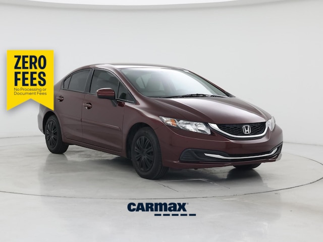 Red (Burgundy) 2015 Honda Civic Sedan Front-Wheel Drive Automatic