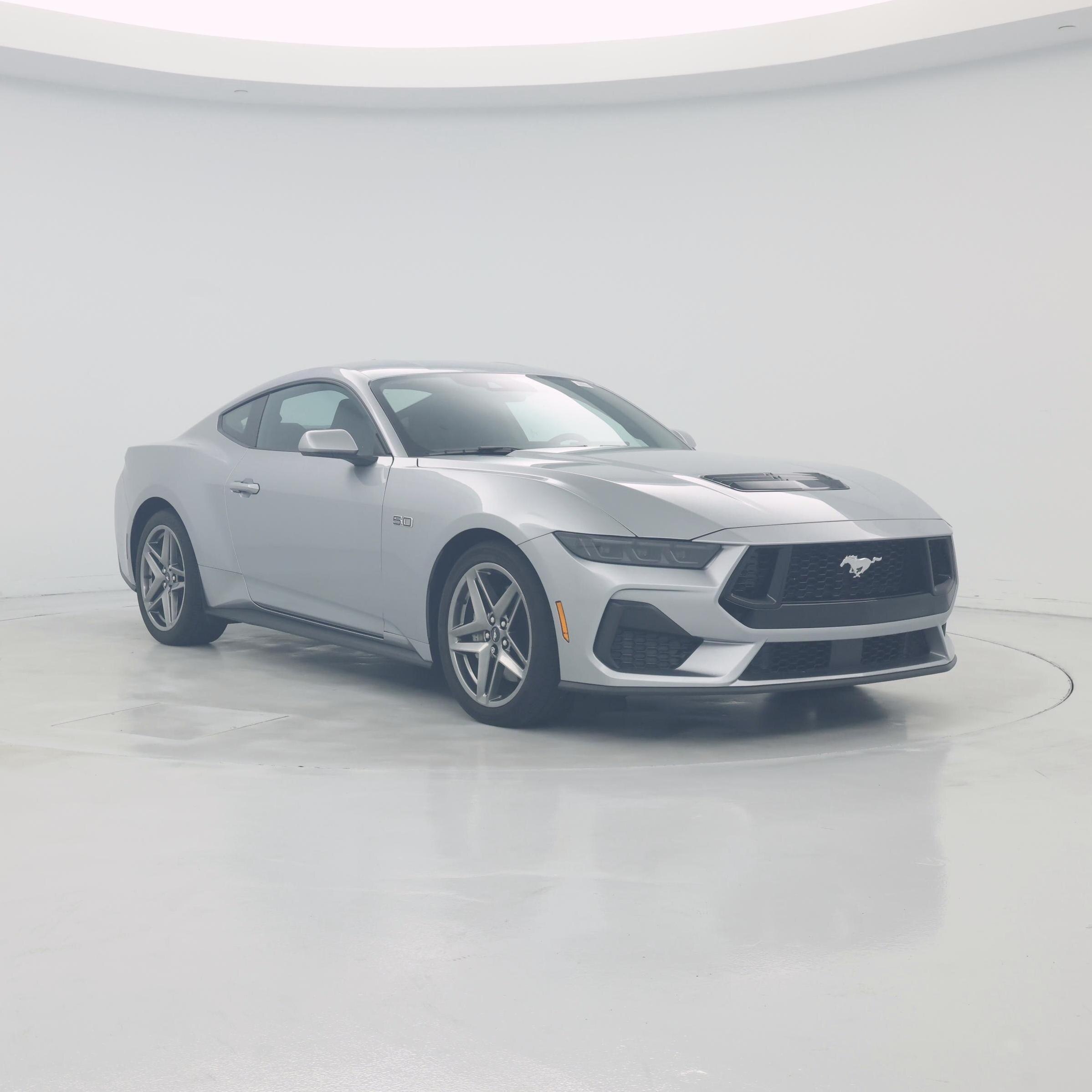 Silver 2025 Ford Mustang Coupe Rear-Wheel Drive Manual