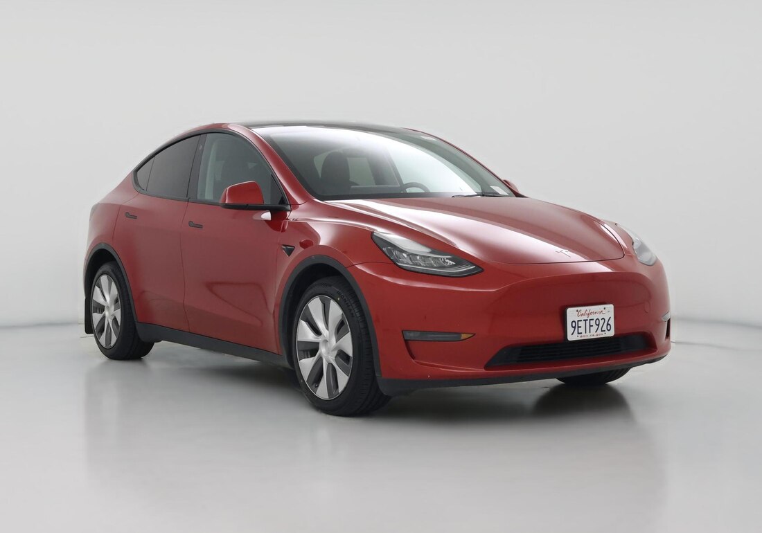 2023 Tesla Model Y Long Range All-Wheel Drive in Red — CarMax photo