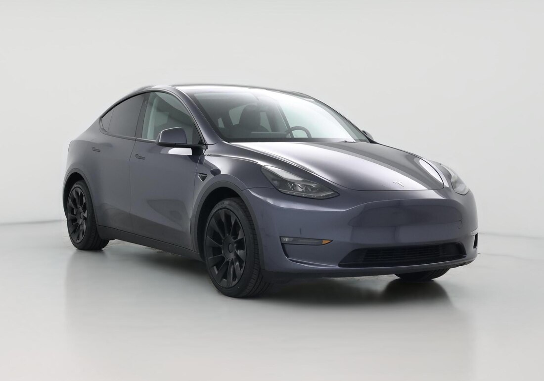 2023 Tesla Model Y Long Range All-Wheel Drive in Gray — CarMax photo