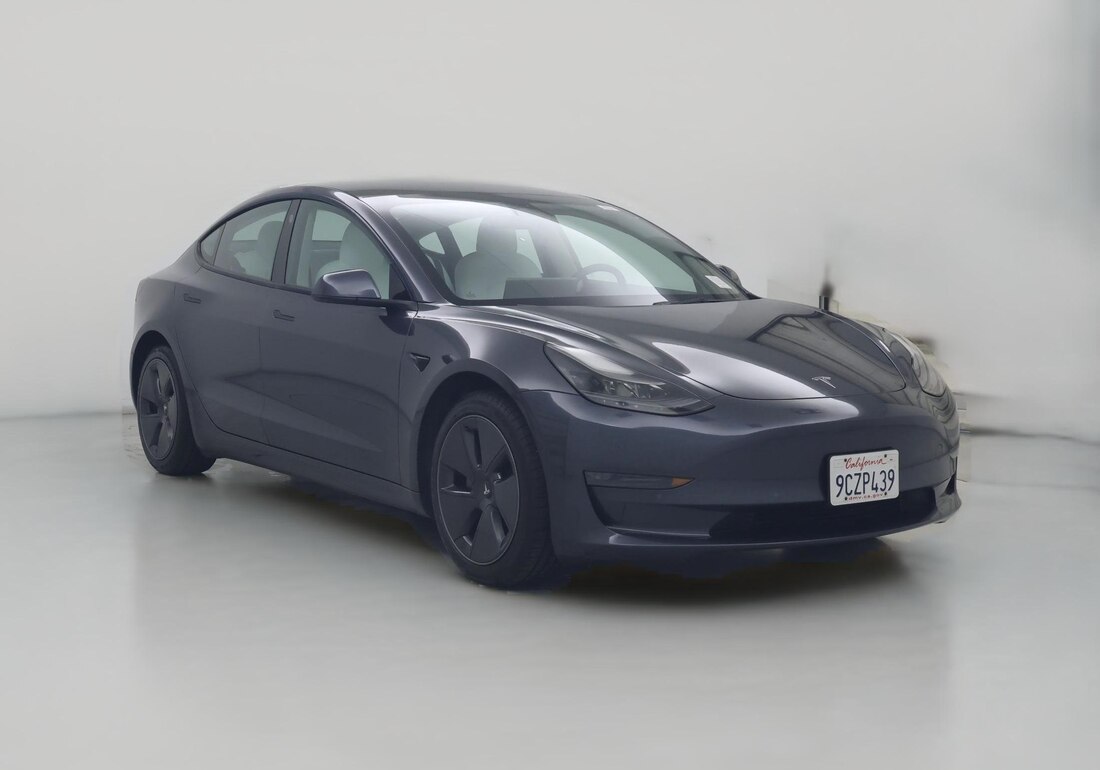 2022 Tesla Model 3 Long Range All-Wheel Drive in Gray — CarMax photo