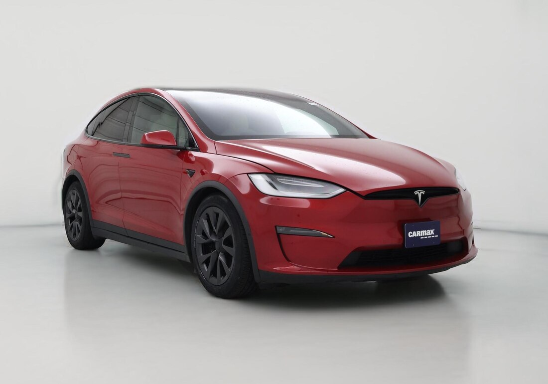 2022 Tesla Model X Long Range in Red — CarMax photo