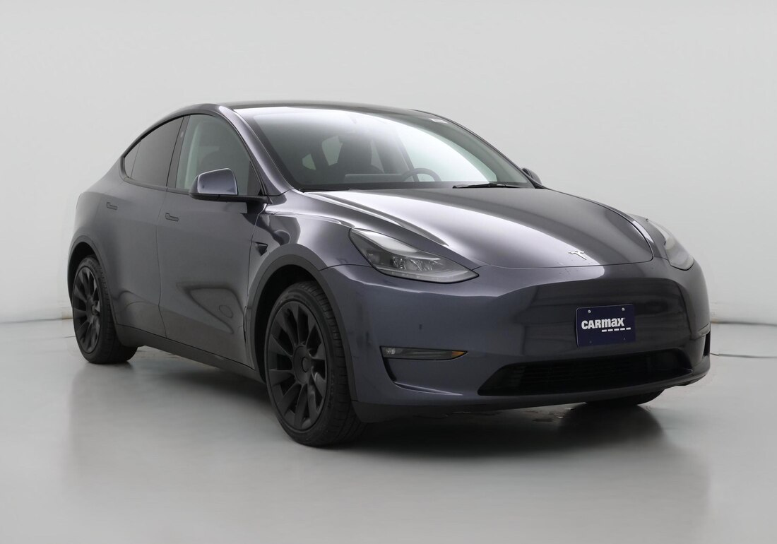 2023 Tesla Model Y Long Range All-Wheel Drive in Gray — CarMax photo